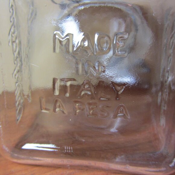 glass storage container angle neck natura italy farm's products (H176) - Picture 11 of 15